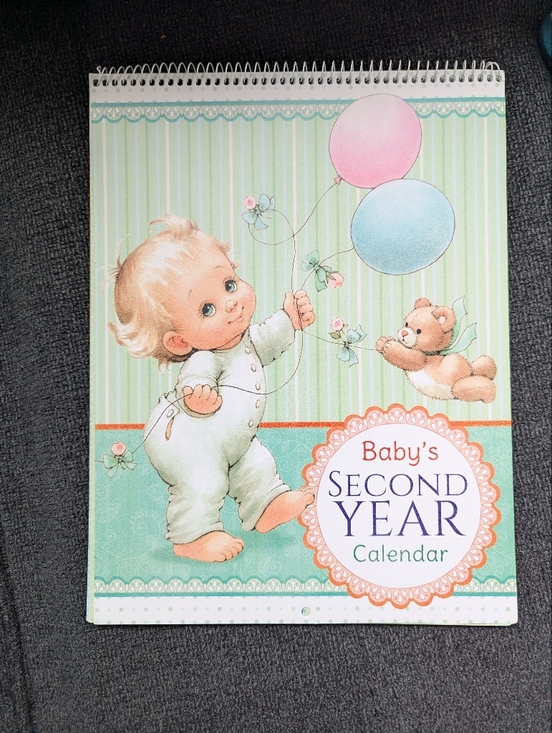 Other - Baby's Second Year Wall Calendar - Pastel Green & Pink